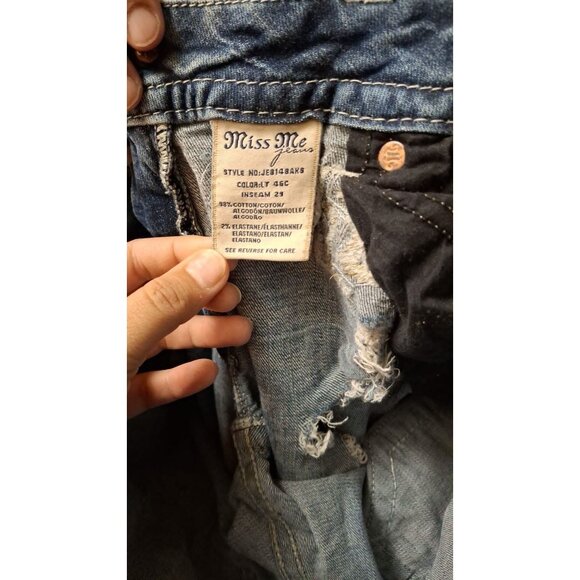 Miss Me Signature Skinny Jeans Womens 29x29 Distressed Embellished Flap Pocket - Picture 4 of 4